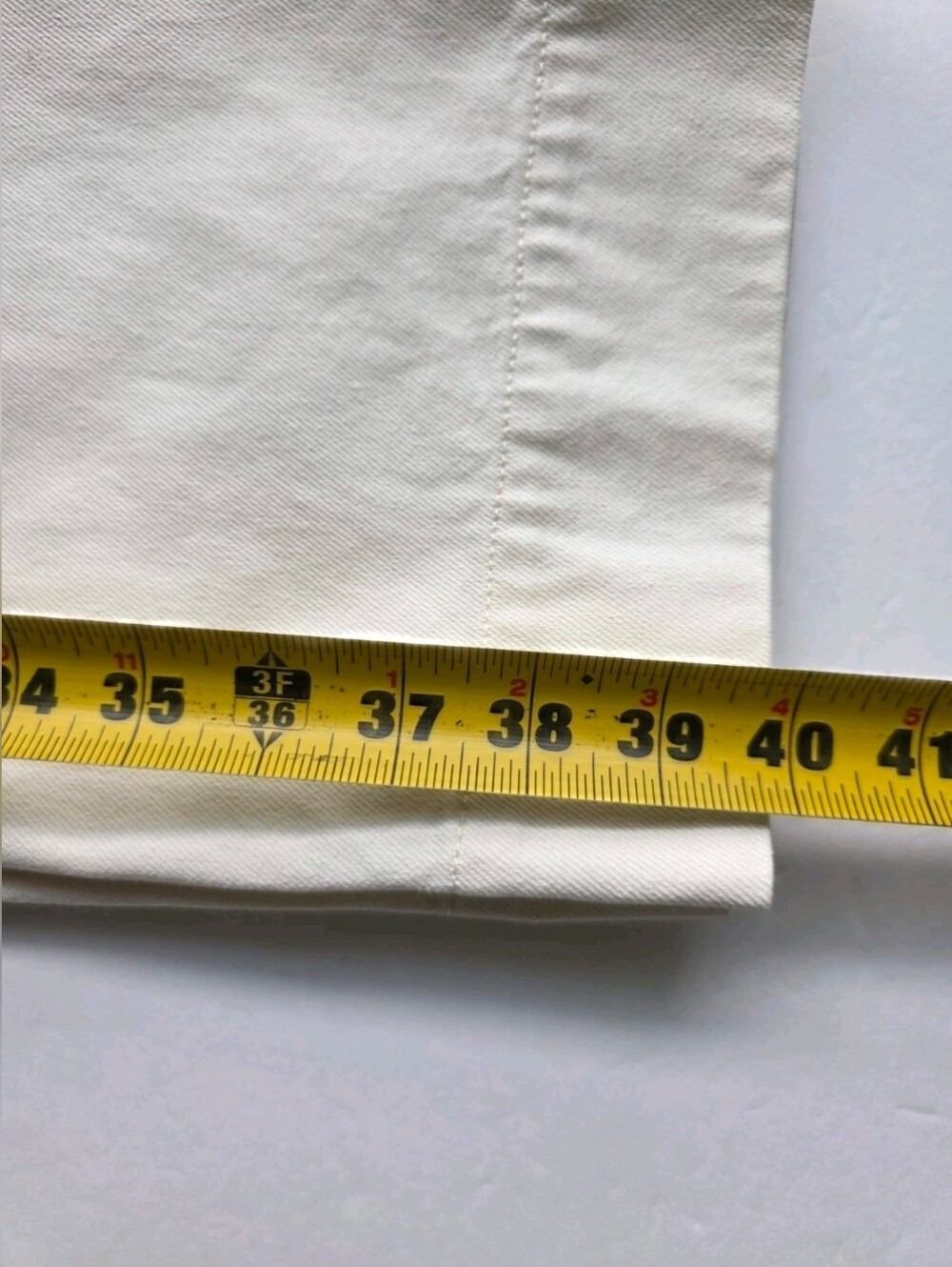 Tory Burch Button Detail Cropped Wide Leg Sailor Pants in Ivory Heavy Denim Sz 4 - Picture 13 of 15